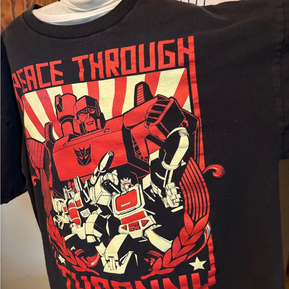 Transformers Peace Through Tyranny Graphic Tee - Picture 3 of 10
